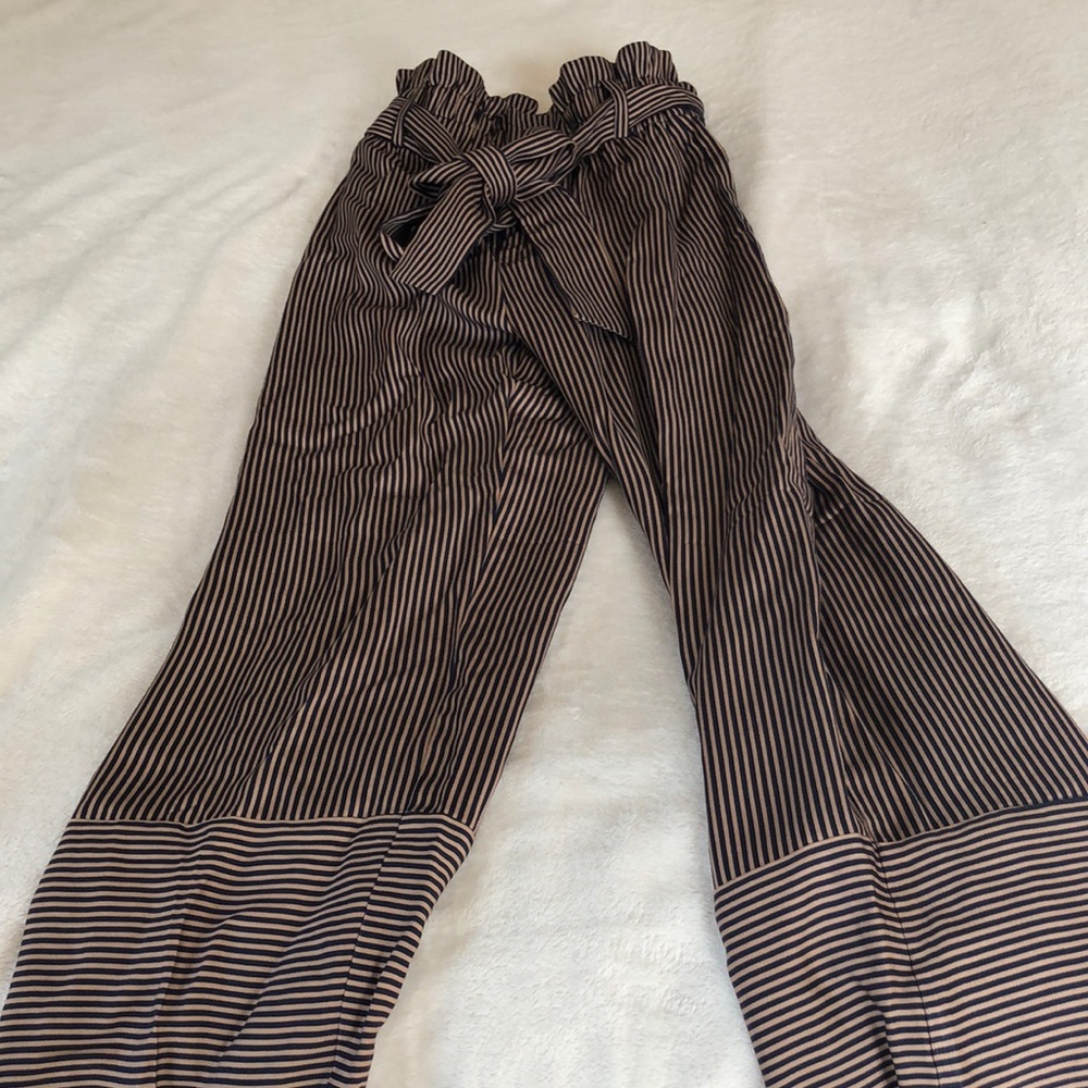 J crew never worn fit and flare striped pants